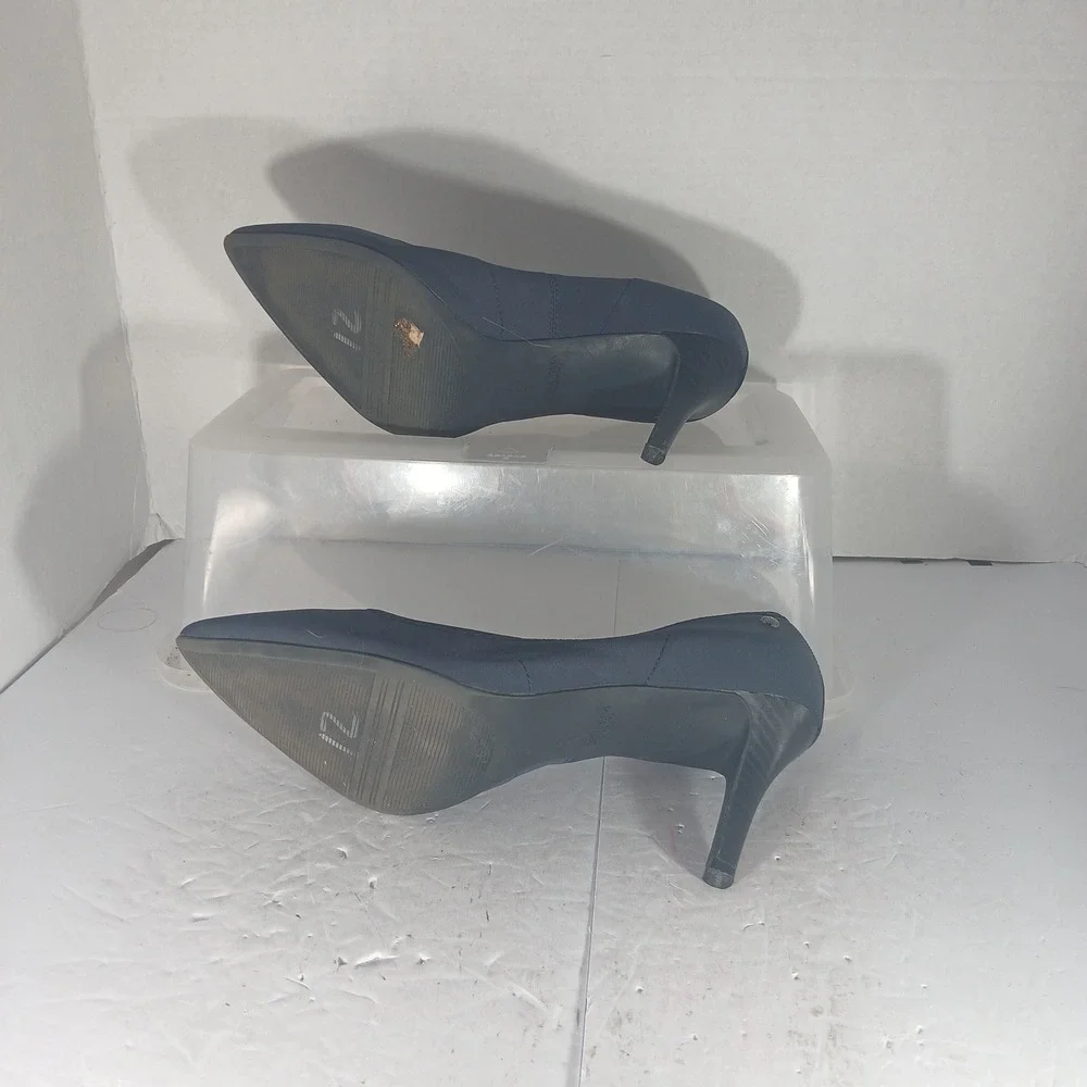 Kohl's Stevie Pumps 8 Navy Blue Pointed Toe Stiletto Heels Office Professional